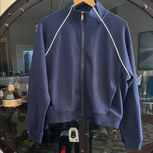SPANX Navy Zip Up Jacket-Sporty, Stylish and ready to tackle your workout 🏋️♀️